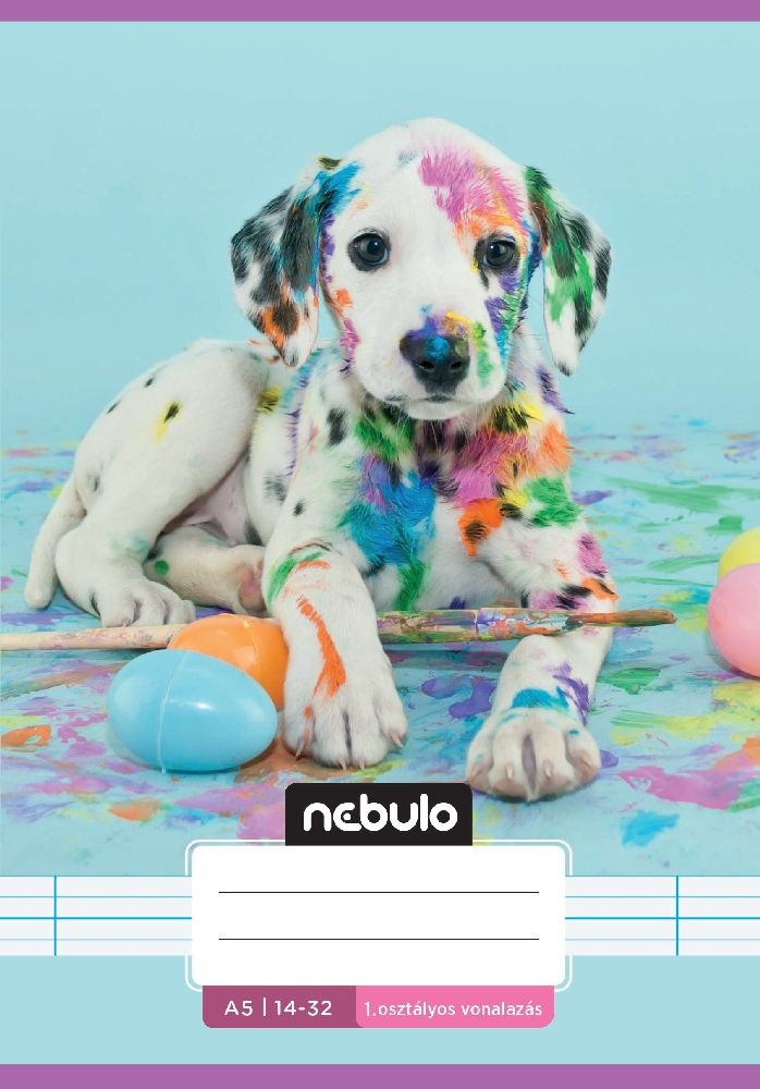 Nebulo Cuki minták A5 1. osztályos 14-32 tűzött vonalas füzet