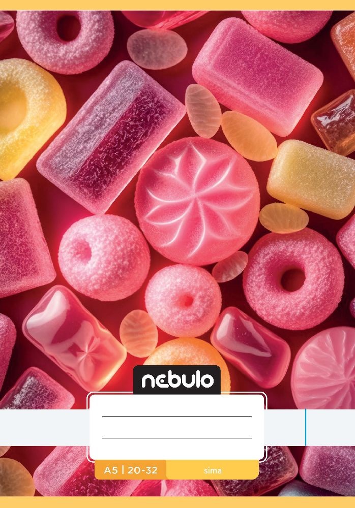 Nebulo Cuki minták A5 20-32 tűzött sima füzet