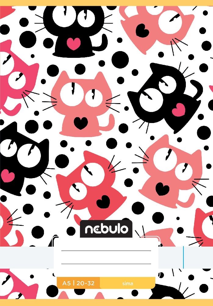 Nebulo Cuki minták A5 20-32 tűzött sima füzet