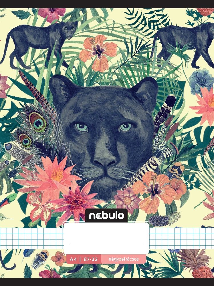 Nebulo L-Design A4 87-32 tűzött kockás füzet