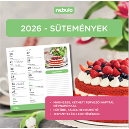 Nebulo Sütemények 2026 2 heti mágneses naptár