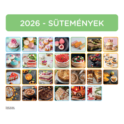 Nebulo Sütemények 2026 2 heti mágneses naptár