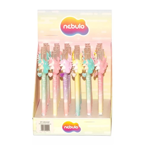 Nebulo Unikornis II radírozható, kupakos zselés toll