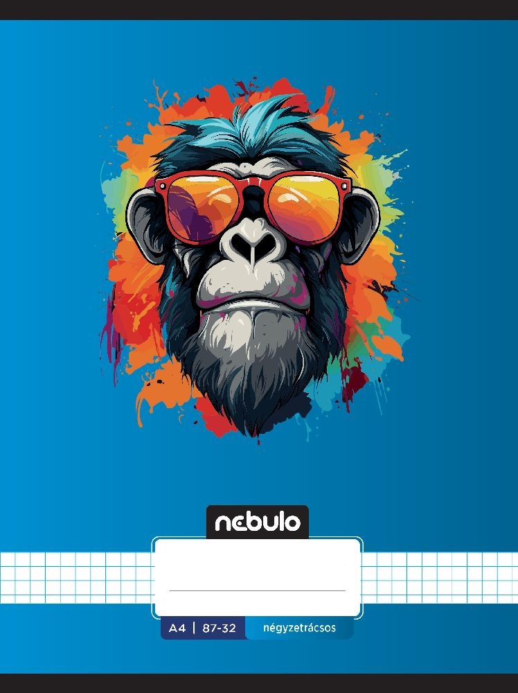 Nebulo Xtreme A4 87-32 tűzött kockás füzet