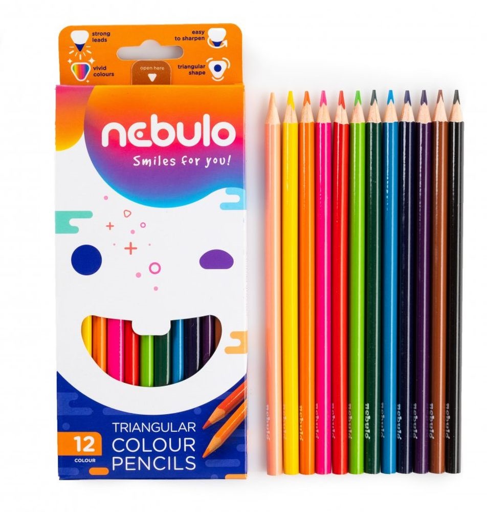 Nebulo háromszögletű 12 db-os színesceruza készlet