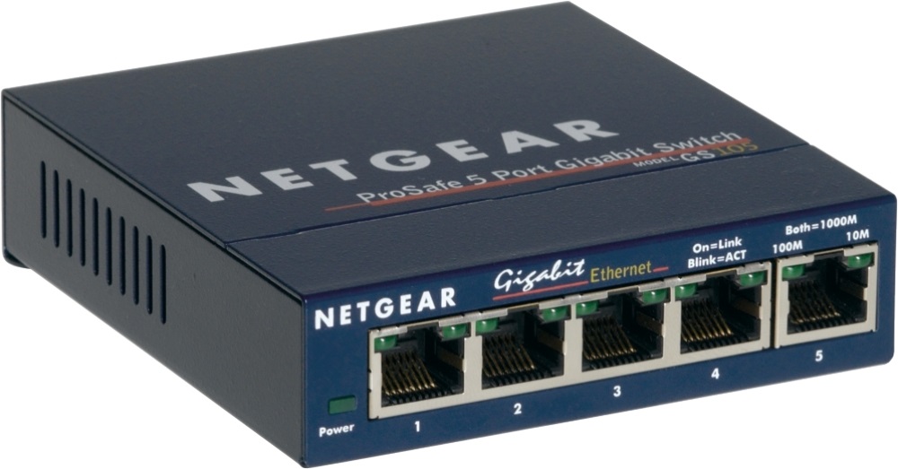 Netgear GS105GE 5port 10/100/1000Mbps LAN nem menedzselhető fémházas asztali Switch