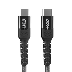 NextOne USBCX2-BRD-SG 1,2m Type-C fonott asztroszürke adat- és töltőkábel