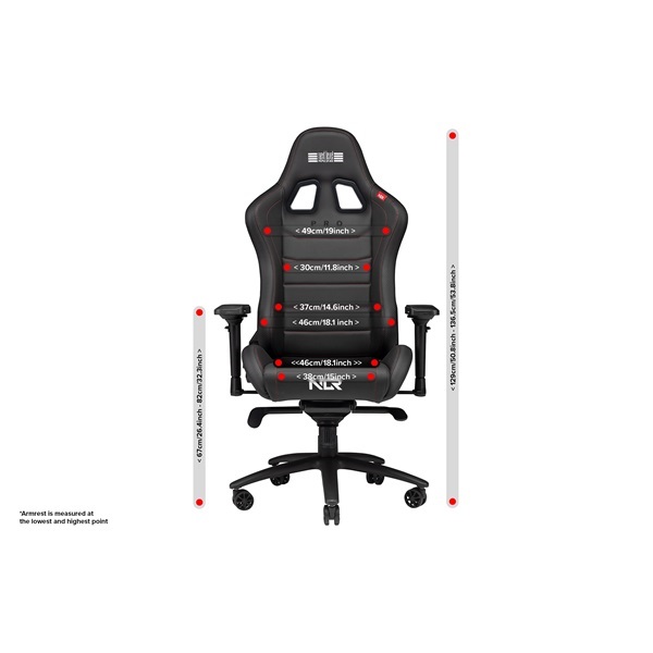 Next Level Racing Pro fekete bőr gamer szék