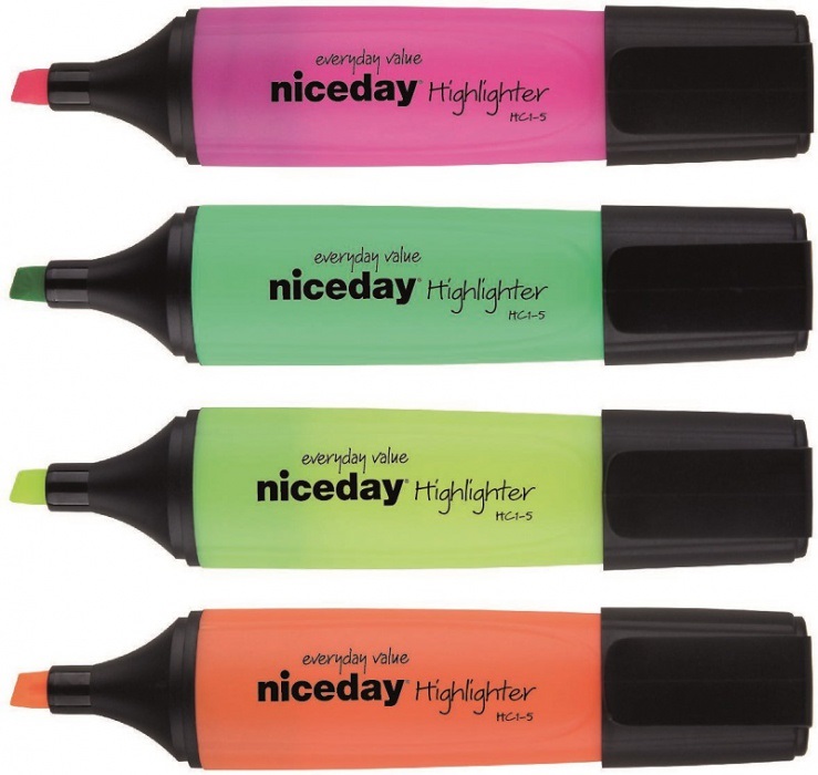 Niceday/Viking 4db-os vegyes színű szövegkiemelő
