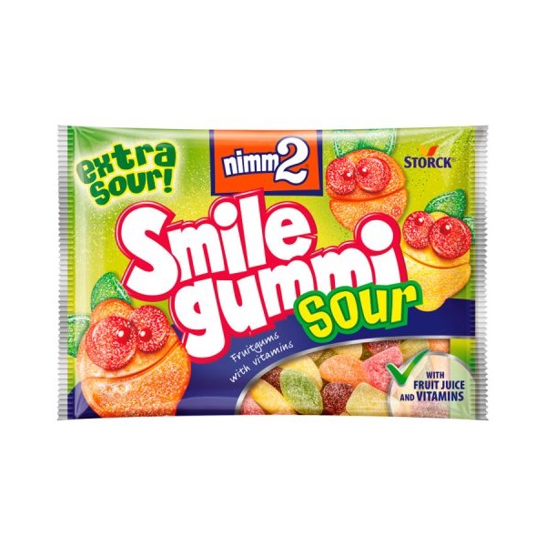 Nimm2 Smilegummi 100g savanyú gumicukor