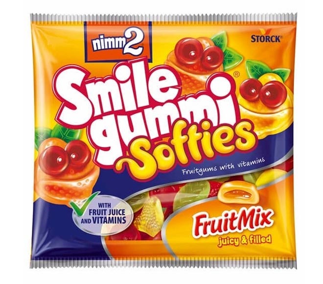 Nimm2 Smilegummi Softies 90g gyümölcsös töltött gumicukor