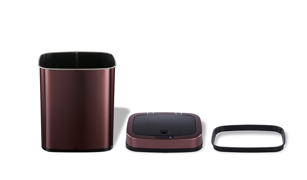 TOO 12 literes rózsaarany rozsdamentes acél szenzoros szemetes