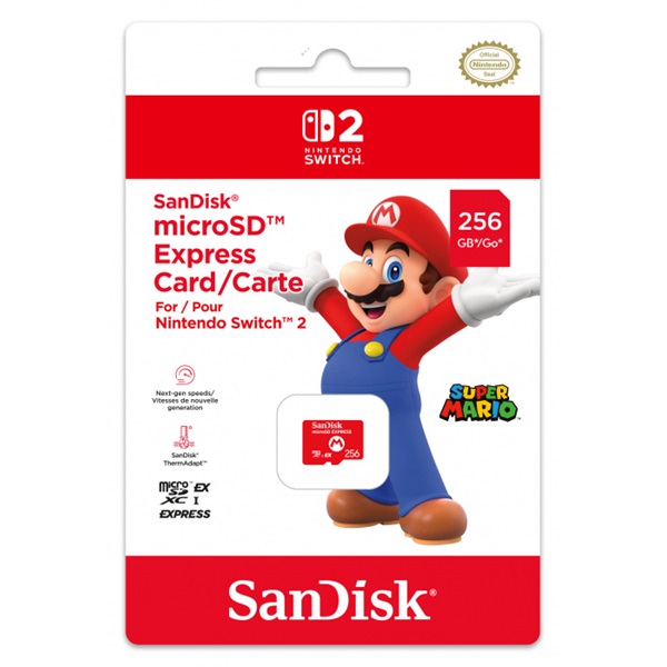 Nintendo Switch 2 256GB Sandisk microSD Express memóriakártya
