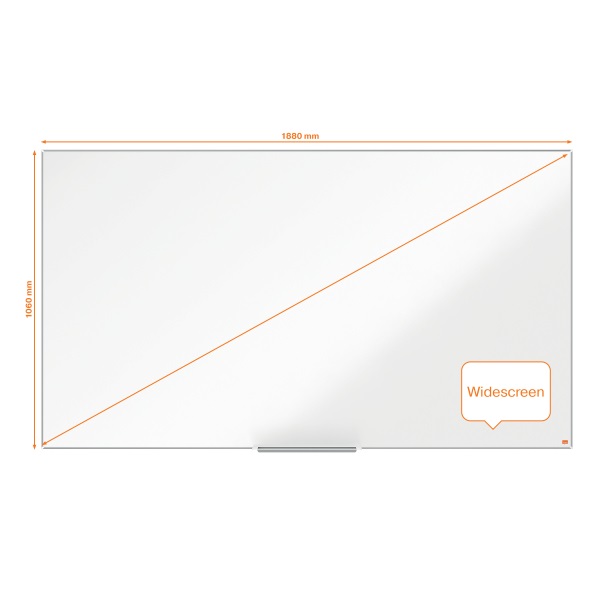 Nobo Impression Pro 188x106cm széles képarányú acél mágneses fehértábla