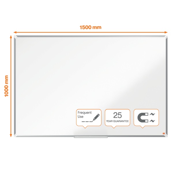 Nobo Premium Plus 150x100cm zománcozott mágneses fehértábla