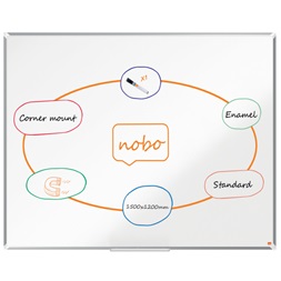 Nobo Premium Plus 150x120cm zománcozott mágneses fehértábla