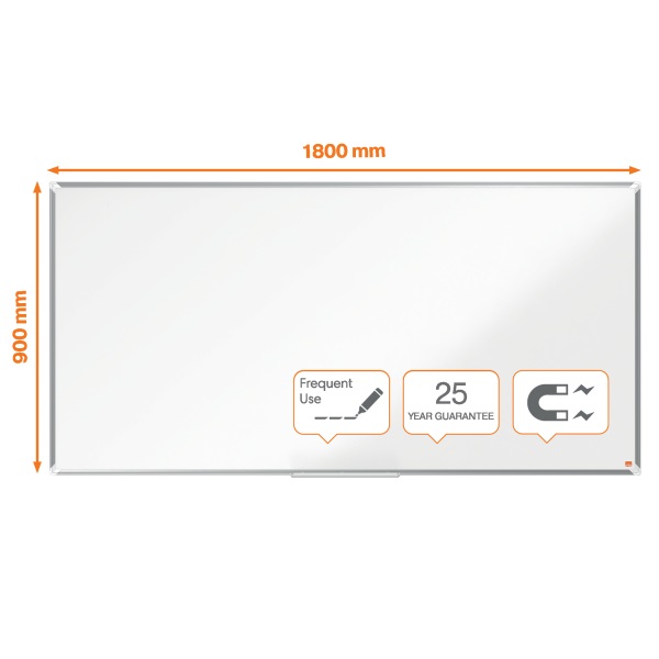 Nobo Premium Plus 180x90cm zománcozott mágneses fehértábla