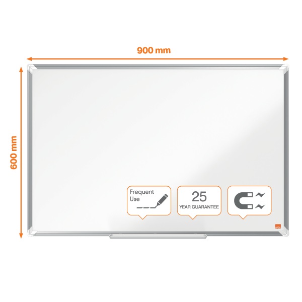 Nobo Premium Plus 90x60cm zománcozott mágneses fehértábla