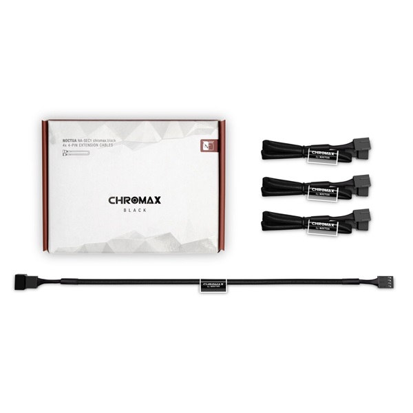 Noctua NA-SEC1 30cm chromax.black 3pin/4pin hosszabbító