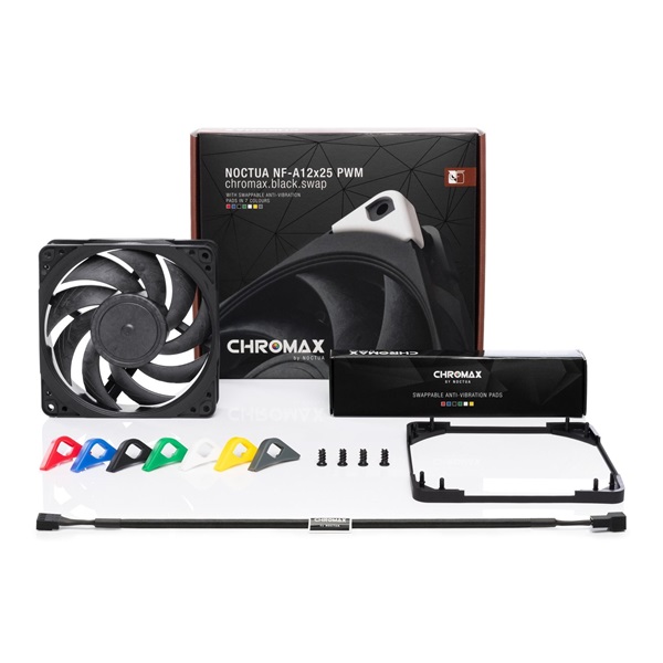 Noctua NF-A12x25 chromax.black.swap PWM 12cm ventilátor