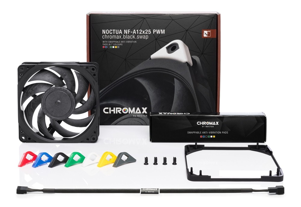 Noctua NF-A12x25 chromax.black.swap PWM 12cm ventilátor
