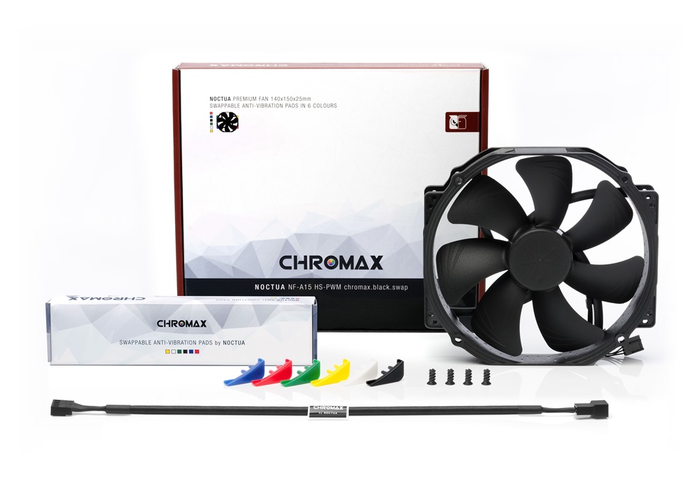 Noctua NF-A15 HS-PWM chromax.black.swap 14cm ventilátor