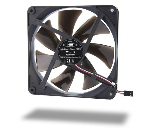 Noiseblocker BlackSilentPro PK-2 140mm fekete ház hűtőventilátor