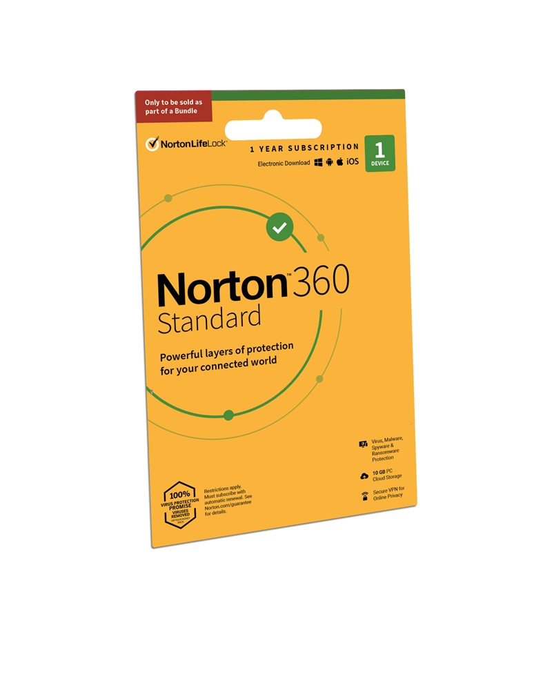 Norton 360 STANDARD 10GB SWS 1 Felhasználó 1 gép 1 éves dobozos vírusirtó szoftver Not for Sale