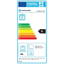 Novacook F5S40G2 INX inox, szabadonálló, gáz, főzőzóna: 4, sütő:54L, tűzhely (Újszerű)