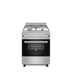 Novacook F6B40EF INX inox, szabadonálló, gáz, kombinált, főzőzóna: 4, sütő:66L, grill, tűzhely (Újszerű)