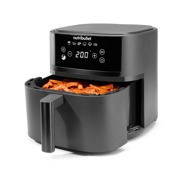 Nutribullet NBA0611 CrispLite sötétszürke 6 L forrólevegős sütő
