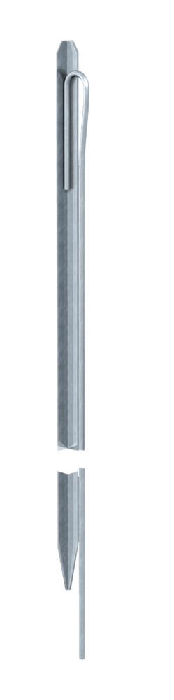 OBO 213 2000 F körvezető-csatlakozással 2000mm merítetten tűzihorganyzott/DIN EN ISO 1461 keresztföldelő