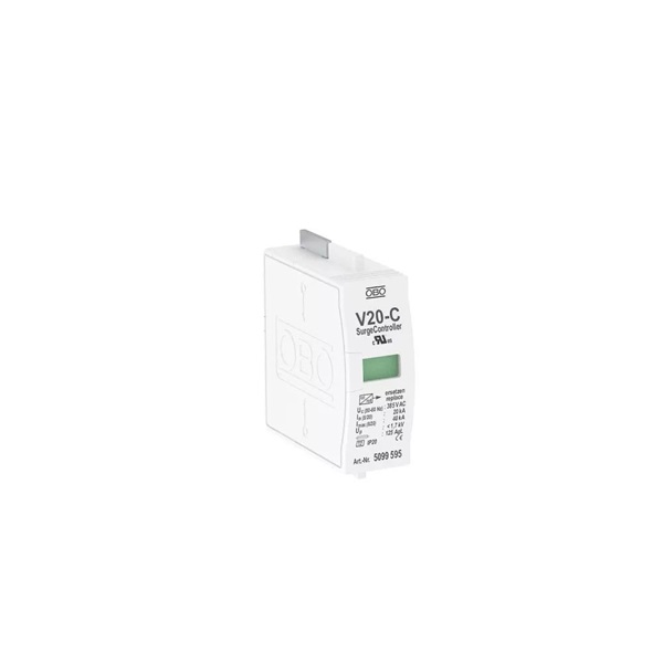 OBO 5099609 C 1P T2 280V/AC 40kA 1M V20-C 0-280 Túlfeszültség-levezető