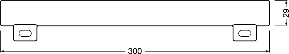 Osram LEDinestra matt üveg búra/4,5W/250lm/2700K/S14s dimmelhető LED cső izzó