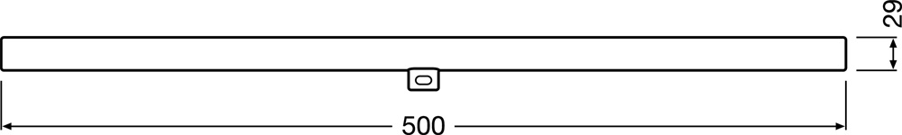 Osram LEDinestra matt üveg búra/7W/470lm/2700K/S14d dimmelhető LED cső izzó