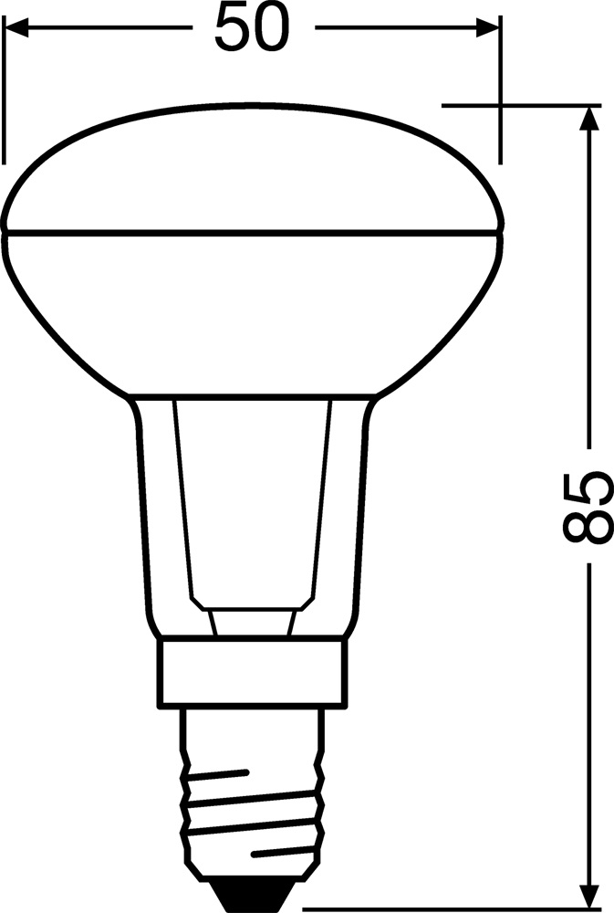 Osram Star R50 matt üveg búra/2,6W/210lm/2700K/E14 LED spot izzó