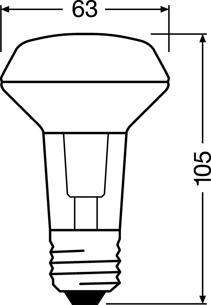 Osram Star R63 matt üveg búra/4,3W/345lm/2700K/E27 LED spot izzó