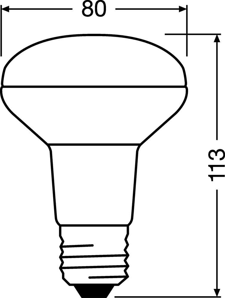 Osram Star R80 matt üveg búra/4,3W/345lm/2700K/E27 LED spot izzó