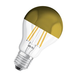 Osram Star üveg búra/6,5W/700lm/2700K/E27 arany tetőtükrös LED körte izzó