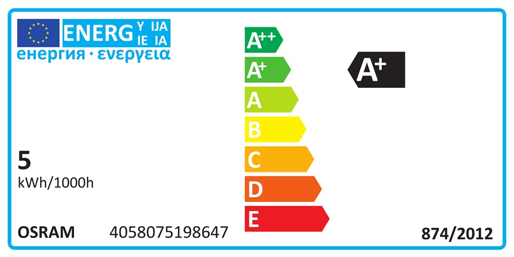 Osram Value PAR16 műanyag ház/5W/350lm/6500K/GU10/230V/36fok/70lm/W LED spot izzó