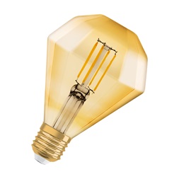 Osram Vintage LED gyémánt forma/átlátszó üveg búra/4,5W/470lm/2500K/E27 LED gyémánt forma izzó