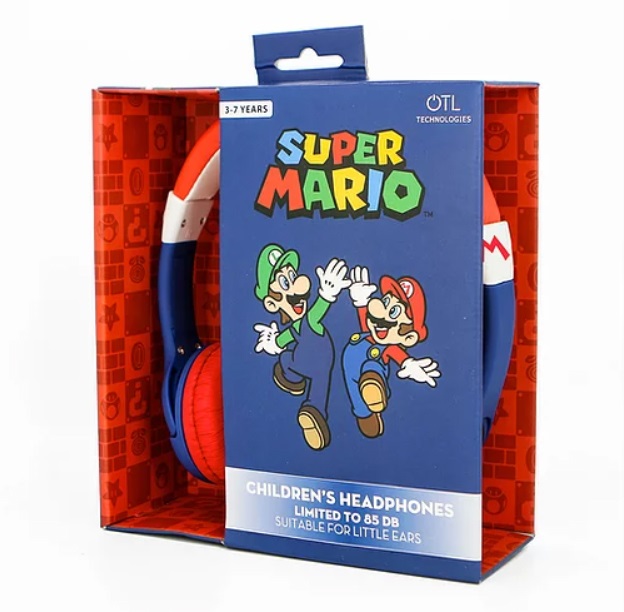 OTL SM0762 Junior Super Mario kék-piros fejhallgató