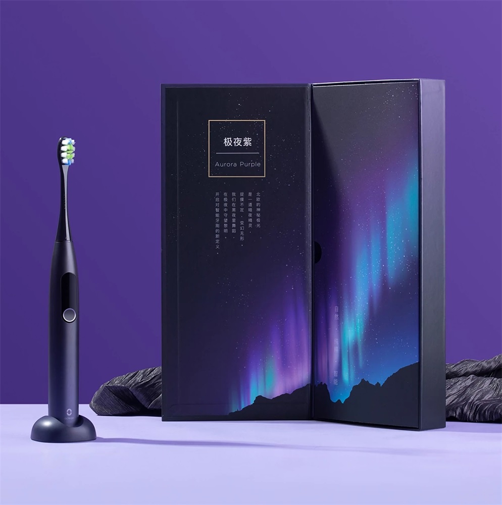 Oclean X Pro Aurora Purple szónikus elektromos okos fogkefe