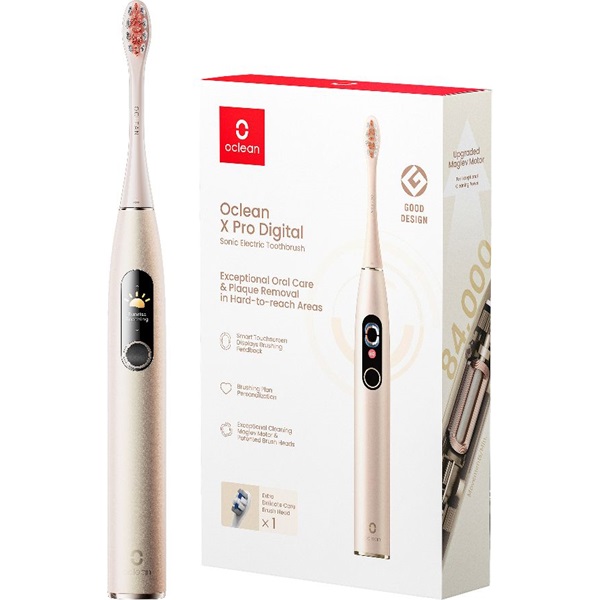 Oclean X Pro Digital szónikus arany elektromos okos fogkefe