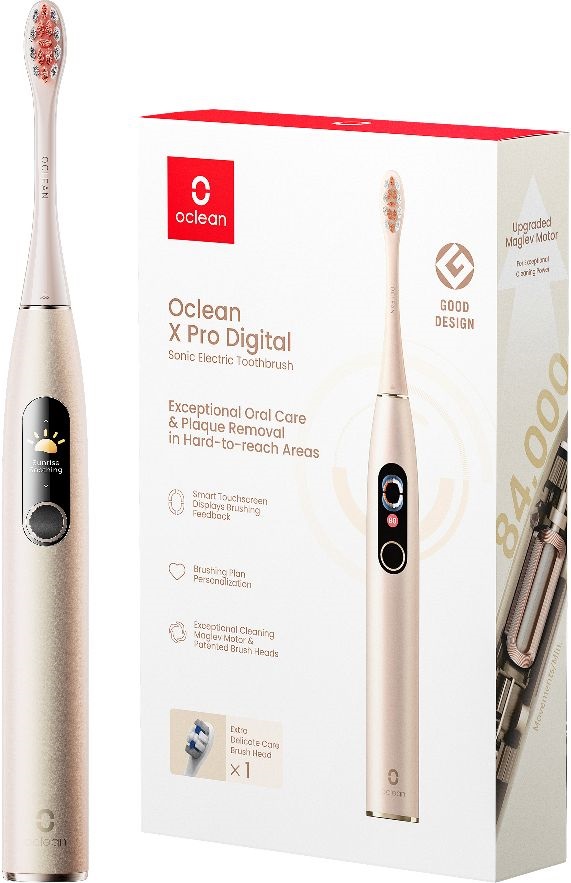 Oclean X Pro Digital szónikus arany elektromos okos fogkefe