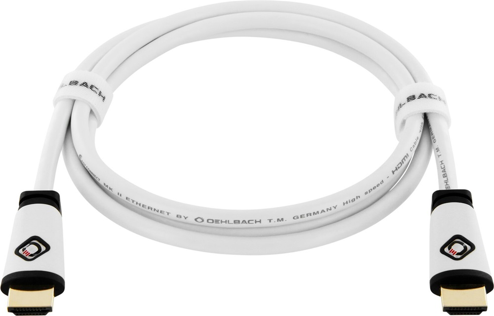 Oehlbach 130 Easy Connect 1,5m 4K High Speed fehér HDMI kábel ethernettel