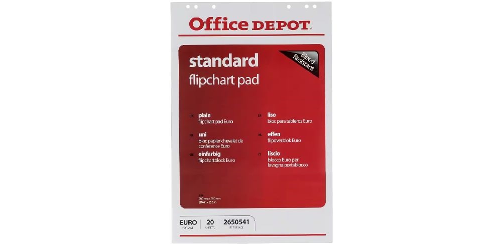 Office Depot/Viking 5x20 lap fehér flipchart papír