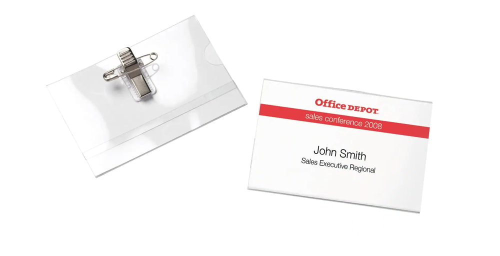 Office Depot 90x60mm fekvő kombinált 25db névkitűző