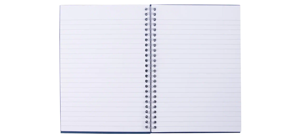 Office Depot A5 sötétkék keményfedeles, vonalas spirálfüzet
