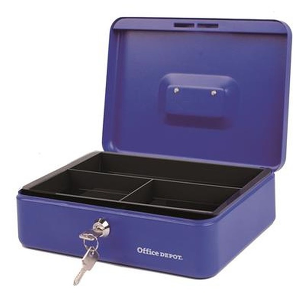Office Depot közepes pénzkazetta kék